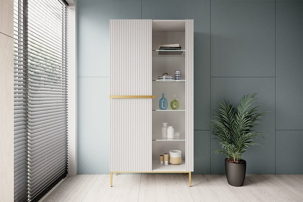 Set mobili soggiorno Nicole Slim Bianco, 4 pezzi (1)