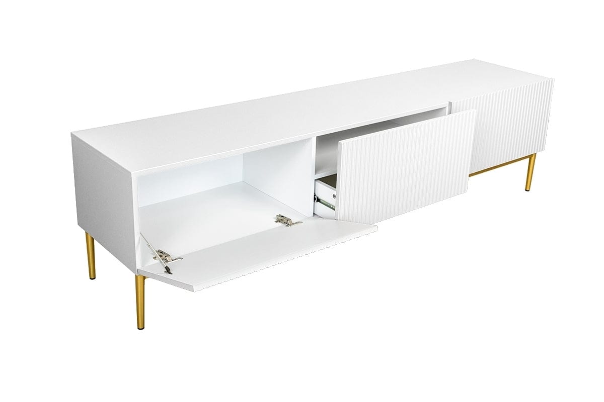 Set mobili soggiorno Nicole Slim Bianco, 4 pezzi (8)