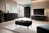 Set mobili soggiorno Nicole Slim Nero, 4 pezzi
