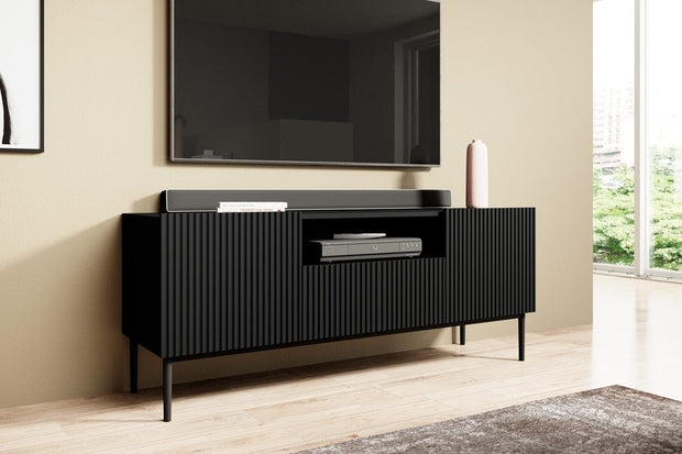 Set mobili soggiorno Nicole Slim Nero, 4 pezzi (2)