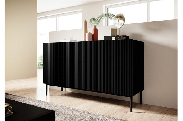 Set mobili soggiorno Nicole Slim Nero, 4 pezzi (3)