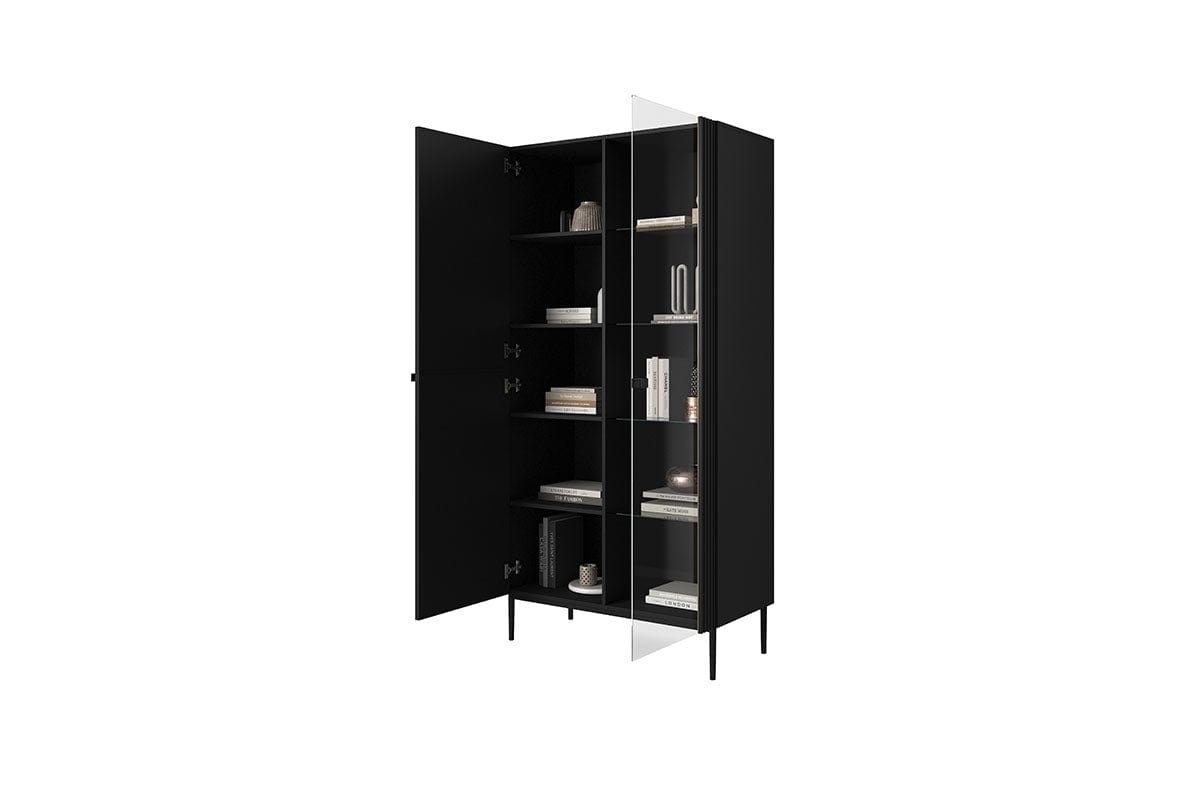 Set mobili soggiorno Nicole Slim Nero, 4 pezzi (7)