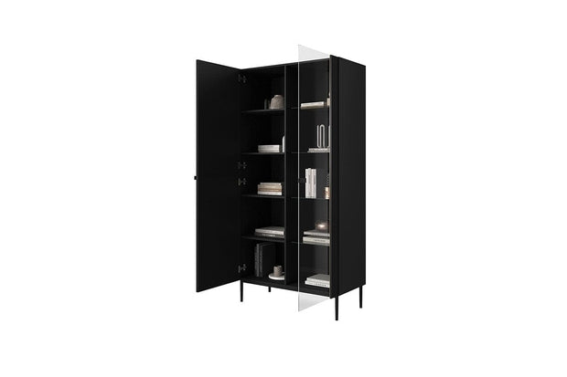 Set mobili soggiorno Nicole Slim Nero, 4 pezzi (7)