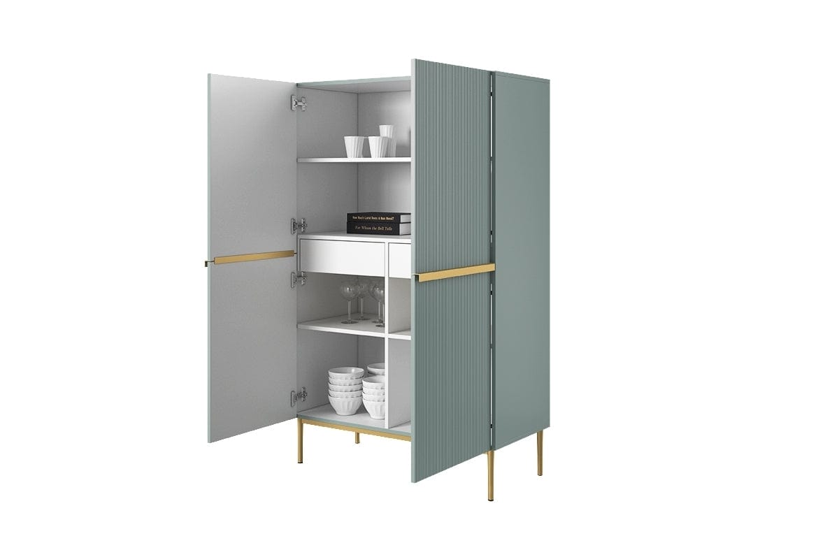 Set mobili soggiorno Nicole Slim Verde, 4 pezzi (5)