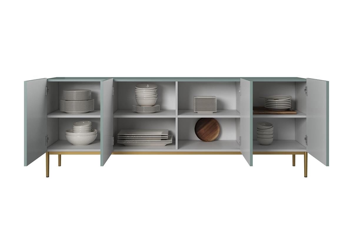 Set mobili soggiorno Nicole Verde, 3 pezzi (2)