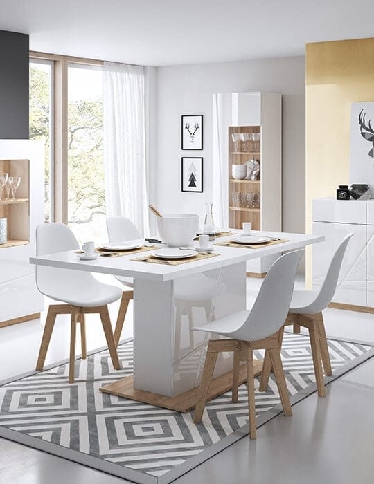 Set sala da pranzo Futura Bianco, 4 pezzi (6)