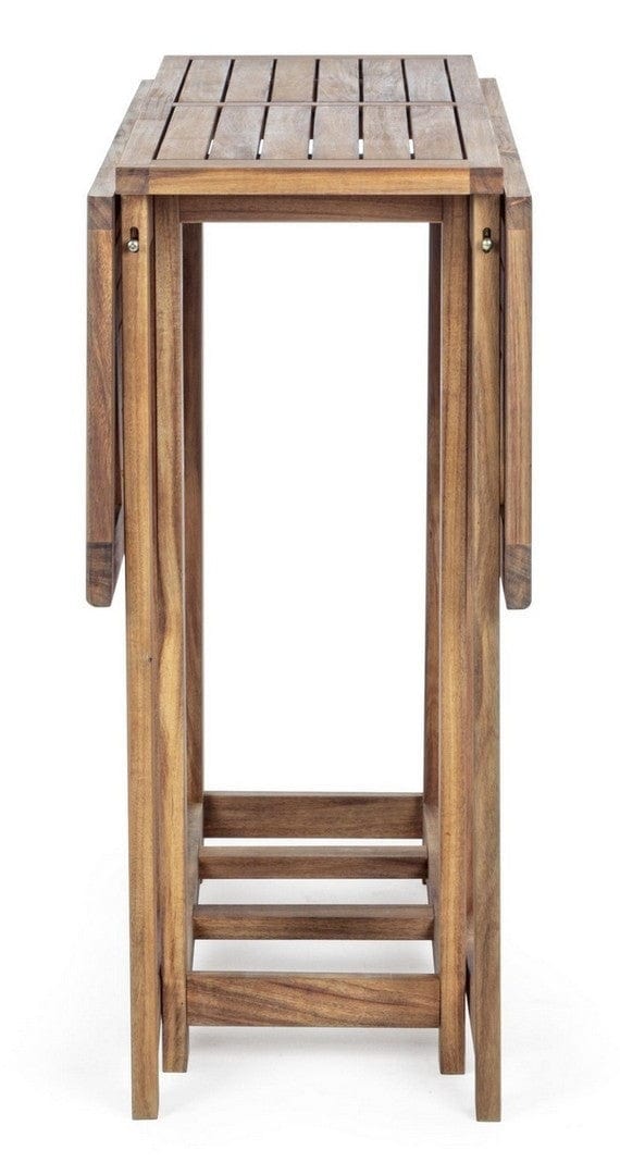 Set tavolo da giardino estensibile e 4 sedie pieghevole Noemi Naturale (7)