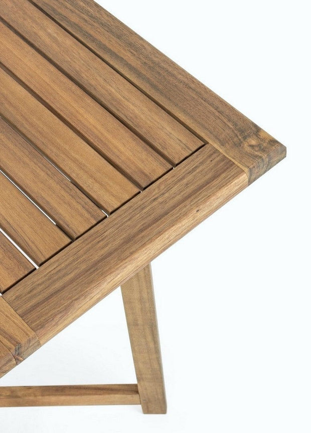 Bizzotto Set tavolo da giardino estensibile e 4 sedie pieghevole Noemi Naturale