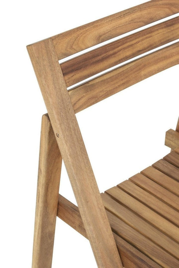 Set tavolo da giardino estensibile e 4 sedie pieghevole Noemi Naturale (10)