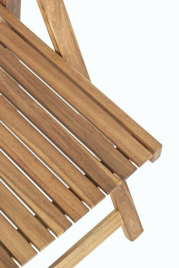 Set tavolo da giardino estensibile e 4 sedie pieghevole Noemi Naturale (11)