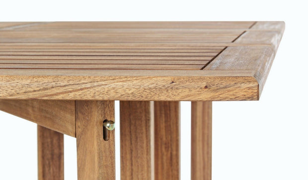 Set tavolo da giardino estensibile e 4 sedie pieghevole Noemi Naturale (13)