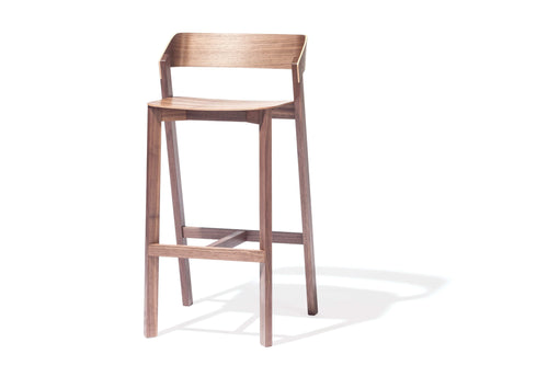 Ton Sgabello alto Merano in noce, l44xl36xh99 cm