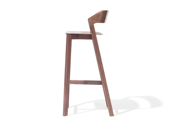 Ton Sgabello alto Merano in noce, l44xl36xh99 cm