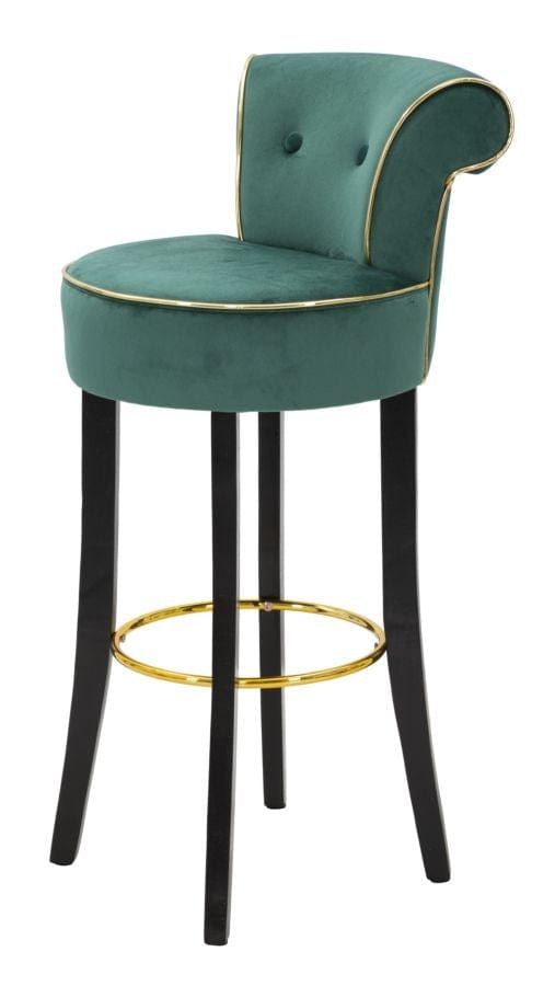 Sgabello Bar Luxy Verde cm 46x48x96 (Altezza Seduta 75cm) (4)