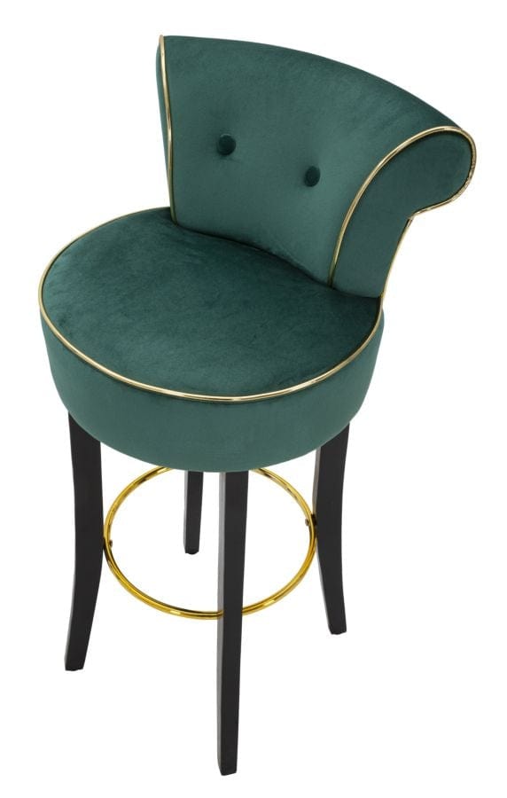 Sgabello Bar Luxy Verde cm 46x48x96 (Altezza Seduta 75cm) (5)