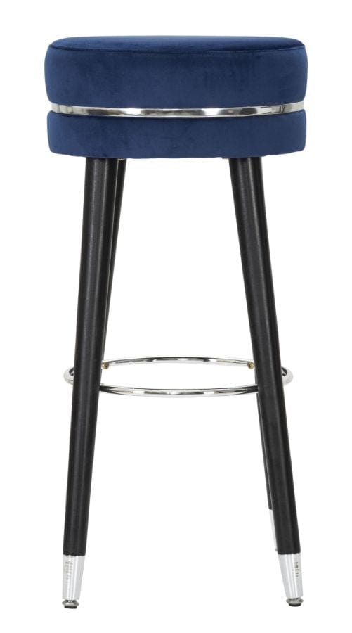 Sgabello Bar Paris Blu/Silver cm Ø 35x74 (2)