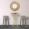 Sgabello Bar Paris Grigio/Gold cm Ø 35x74 (1)