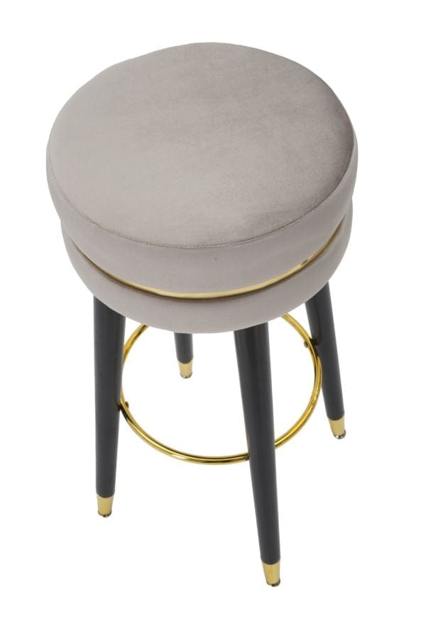 Sgabello Bar Paris Grigio/Gold cm Ø 35x74 (3)