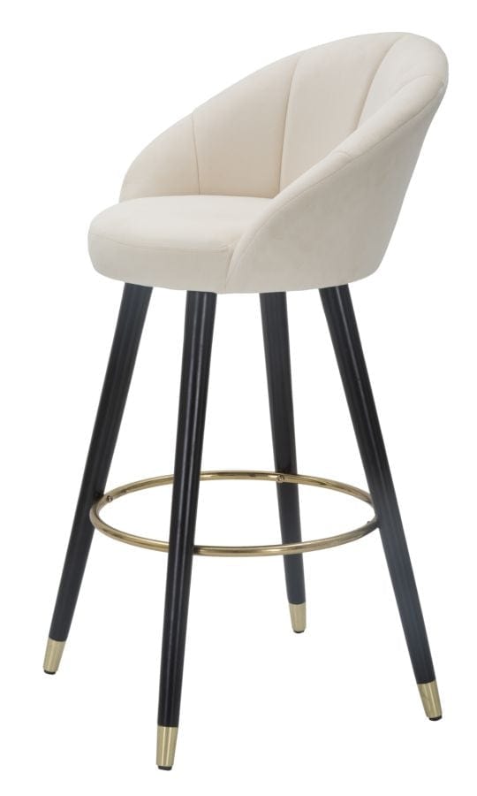 Sgabello Bar Prague Crema cm 55x56x104 (Altezza Seduta 80cm) (3)