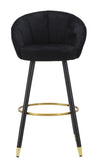 Sgabello Bar Prague Nero cm 55x56x104 (Altezza Seduta 80cm) (2)