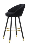 Sgabello Bar Prague Nero cm 55x56x104 (Altezza Seduta 80cm) (3)