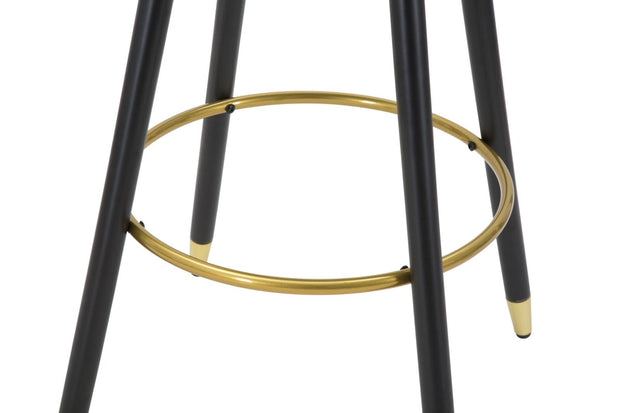 Sgabello Bar Prague Nero cm 55x56x104 (Altezza Seduta 80cm) (7)