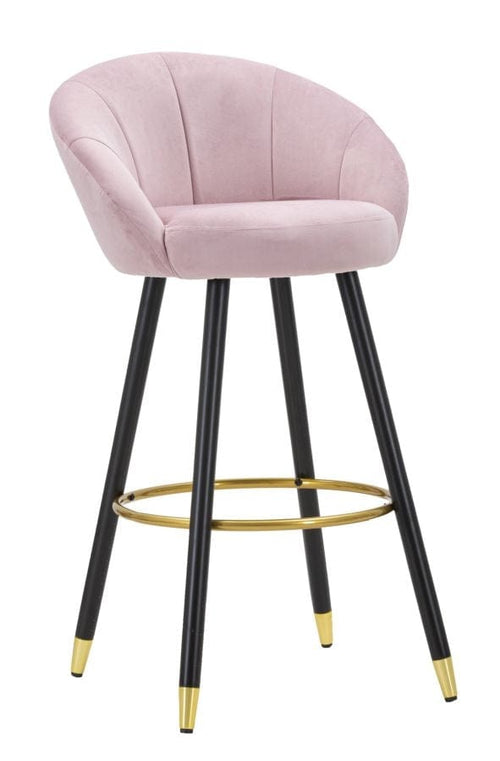 Sgabello Bar Prague Rosa cm 55x56x104 (Altezza Seduta 80cm)