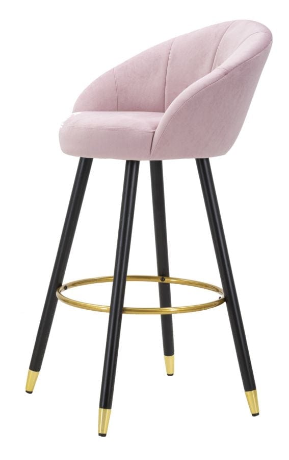 Sgabello Bar Prague Rosa cm 55x56x104 (Altezza Seduta 80cm) (3)