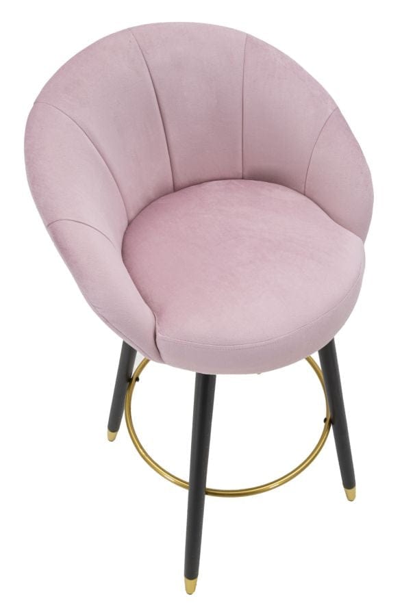 Sgabello Bar Prague Rosa cm 55x56x104 (Altezza Seduta 80cm) (5)