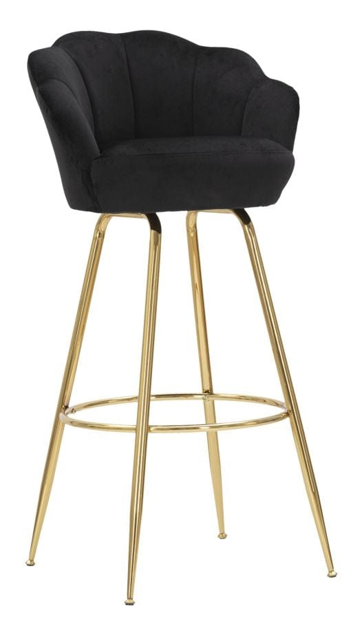 Sgabello Bar Vienna Nero cm 55x53x110 (Altezza Seduta 88 cm)