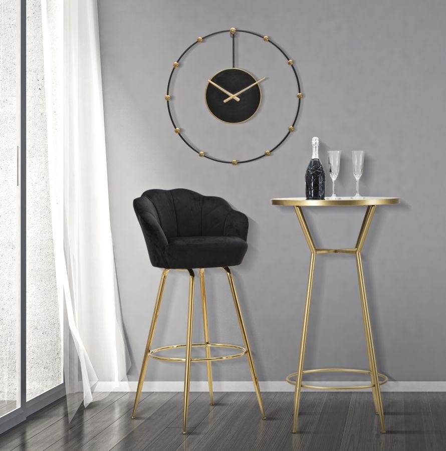 Sgabello Bar Vienna Nero cm 55x53x110 (Altezza Seduta 88 cm) (1)