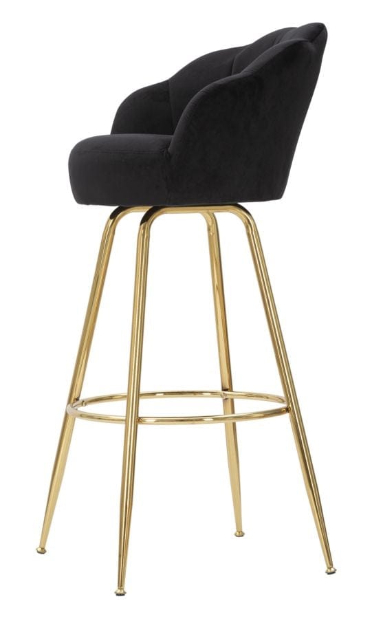 Sgabello Bar Vienna Nero cm 55x53x110 (Altezza Seduta 88 cm) (4)