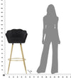 Sgabello Bar Vienna Nero cm 55x53x110 (Altezza Seduta 88 cm) (8)
