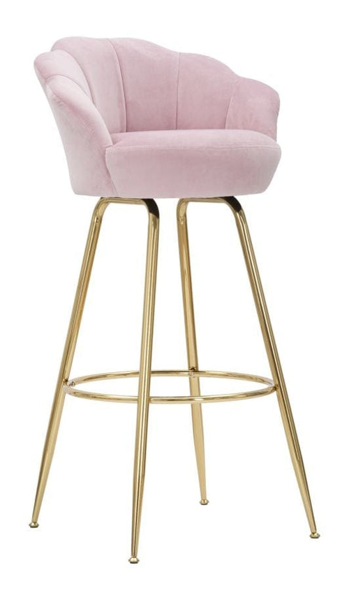 Sgabello Bar Vienna Rosa cm 55x53x110 (Altezza Seduta 88 cm)