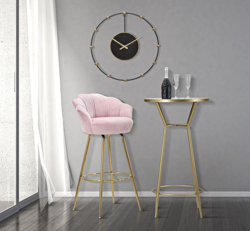 Sgabello Bar Vienna Rosa cm 55x53x110 (Altezza Seduta 88 cm) (1)