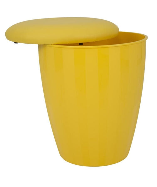 Sgabello Contenitore Easy Giallo cm Ø 38x45 (Misura Interna cm Ø 36x41) (1)