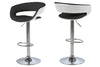 Actona Sgabello da bar in ecopelle Grance Bianco e Nero
