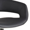 Actona Sgabello da bar in ecopelle Grance Bianco e Nero