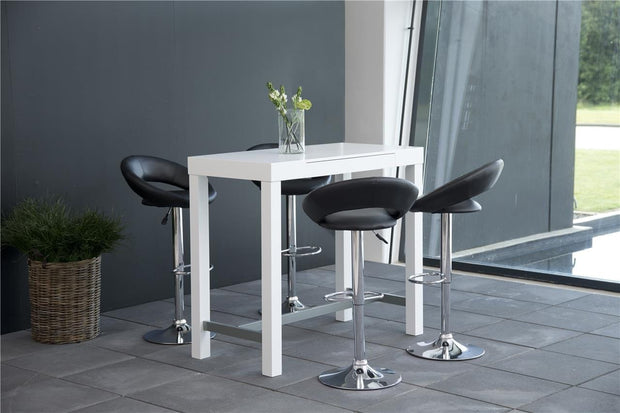Sgabello da bar in ecopelle Plump Nero (2)