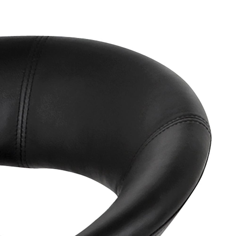 Actona Sgabello da bar in ecopelle Plump Nero