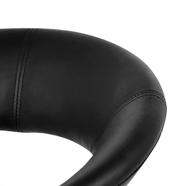 Actona Sgabello da bar in ecopelle Plump Nero