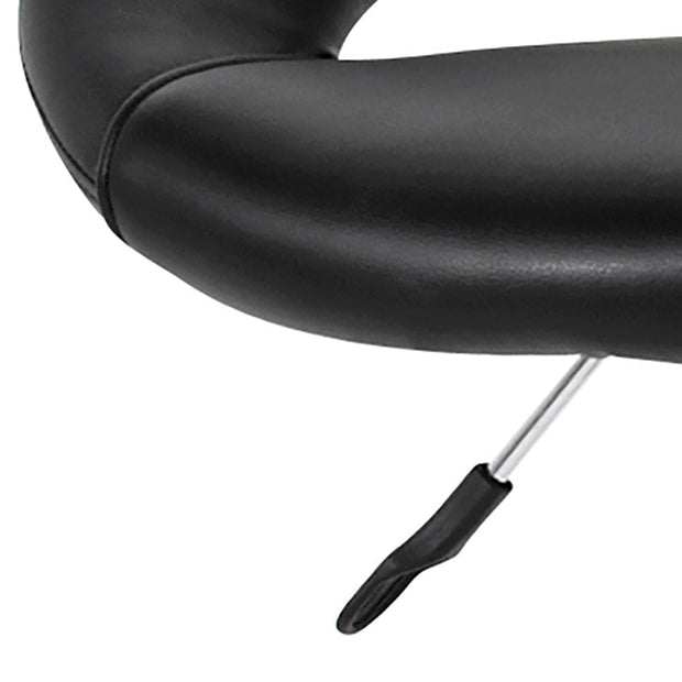 Actona Sgabello da bar in ecopelle Plump Nero