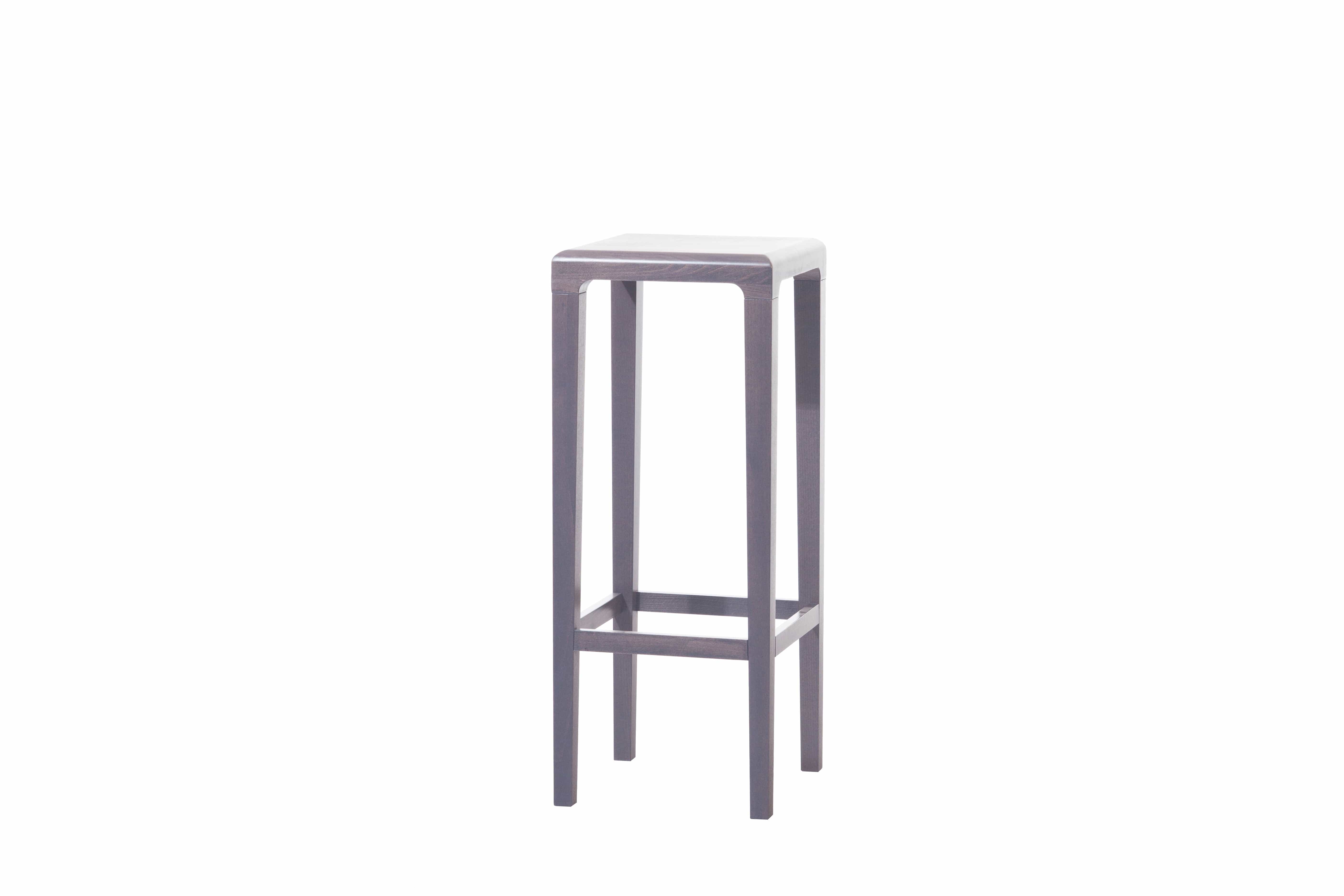 Ton Sgabello da bar in rovere Rioja Grey High, l32xl32xh80 cm