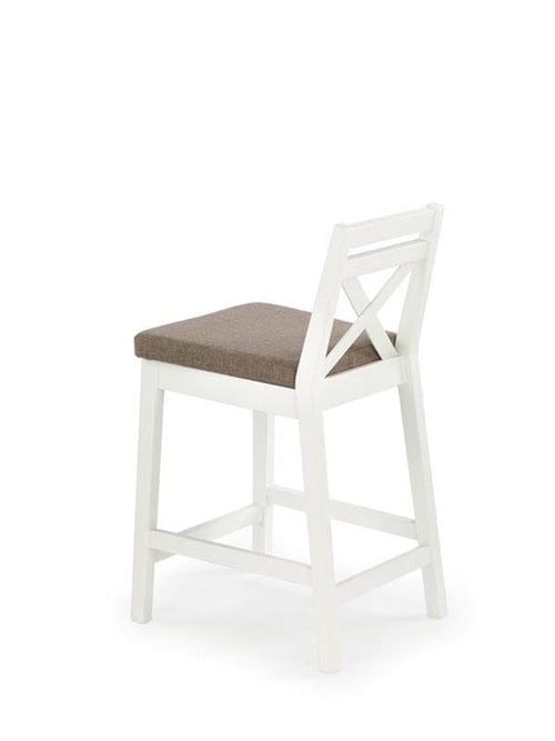Halmar Sgabello da bar in tessuto Bosley Low Cappuccino