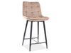 Sgabello da bar in velluto Chase H-2 Beige