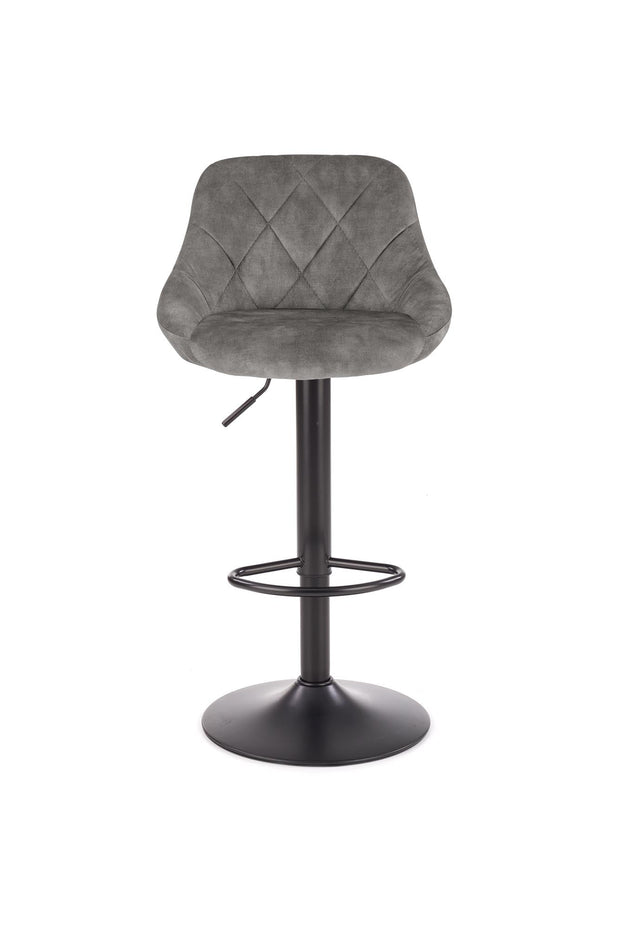 Halmar Sgabello da bar in velluto Hoku-101 Grigio