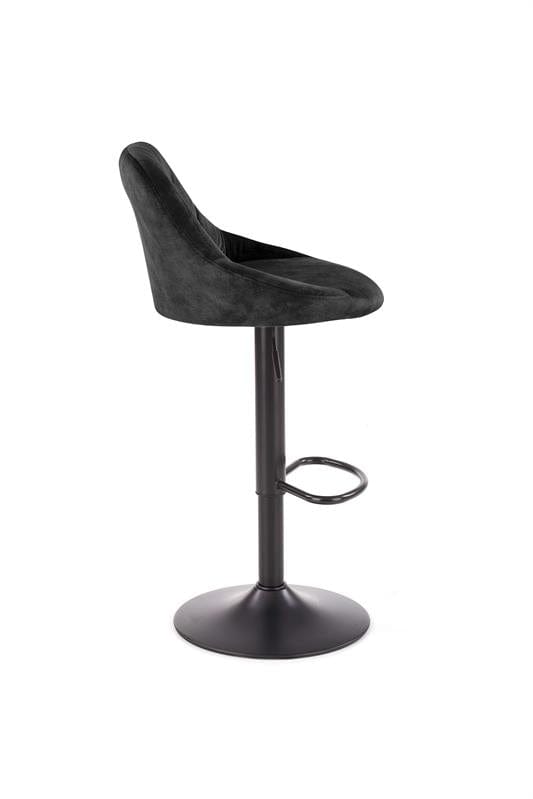 Halmar Sgabello da bar in velluto Hoku-101 Nero