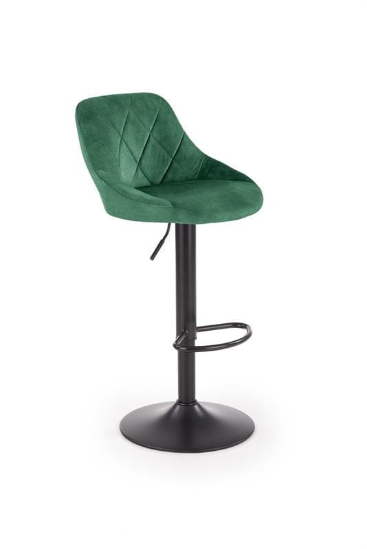 Halmar Sgabello da bar in velluto Hoku-101 Verde