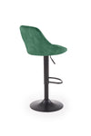 Halmar Sgabello da bar in velluto Hoku-101 Verde