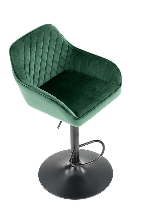 Halmar Sgabello da bar in velluto Hoku-103 Verde
